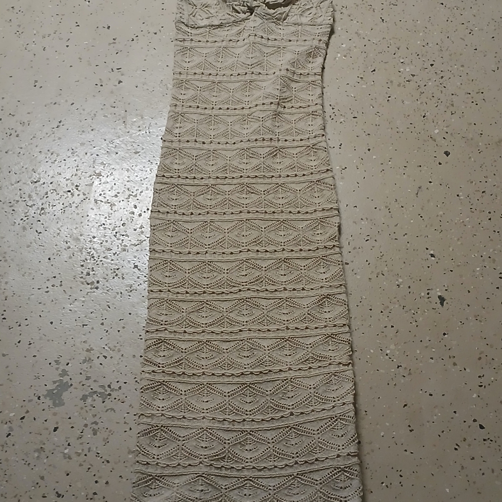 Windsor Strapless Lace Dress in Cream